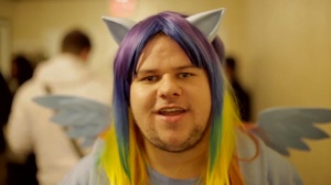 A wild Brony in his natural habitat.